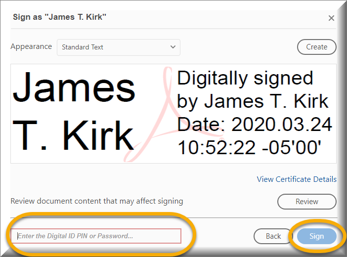 Password prompt