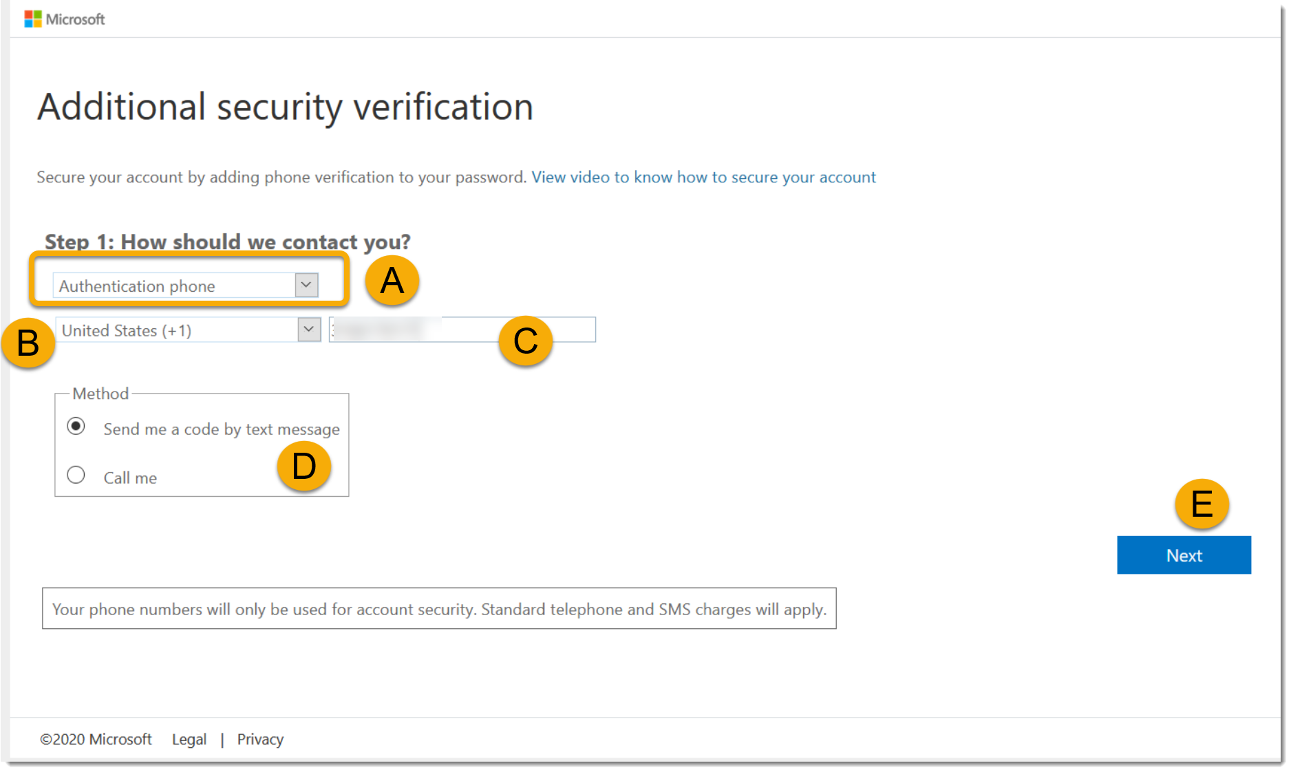 Security Verification screen