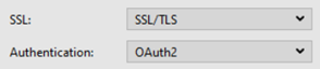 SSL and Authentication menus
