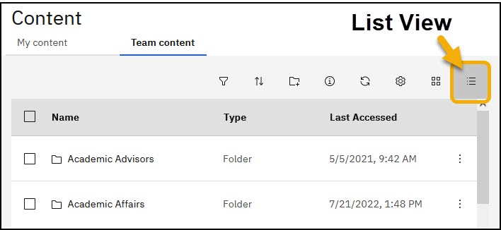List View