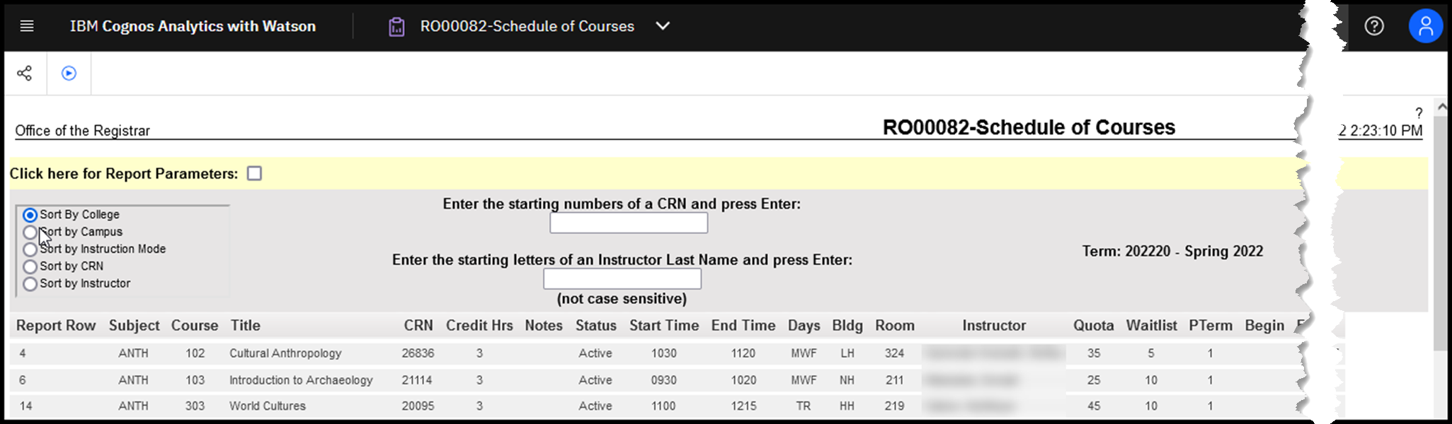Report View
