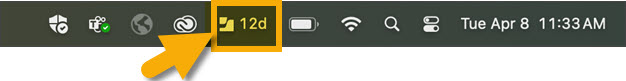 Password countdown on Mac devices