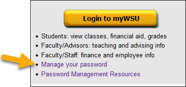 Image of manage password link