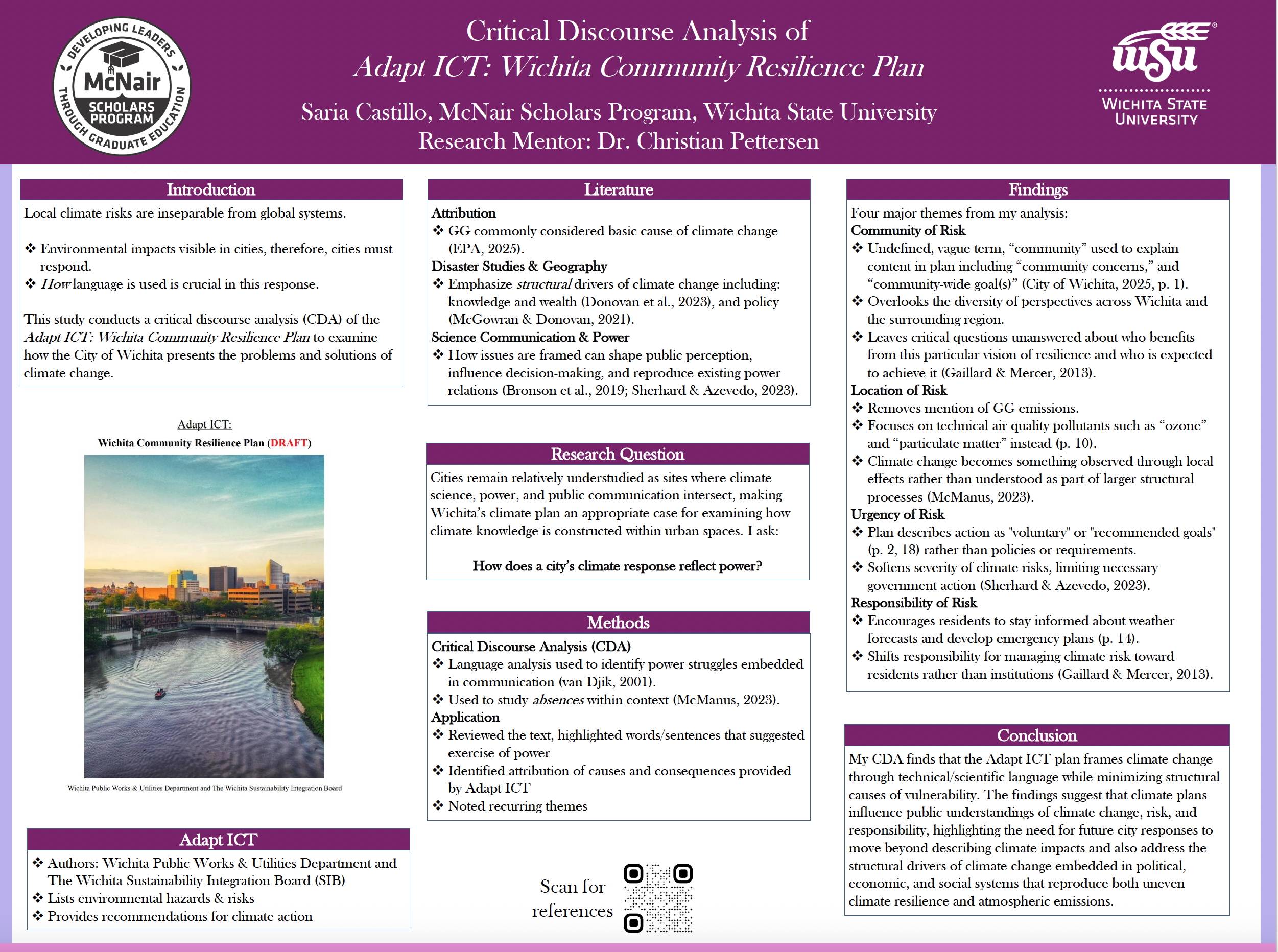 Critical Discourse Analysis of Adapt ICT: Wichita Community Resilience Plan by Saria Castillo