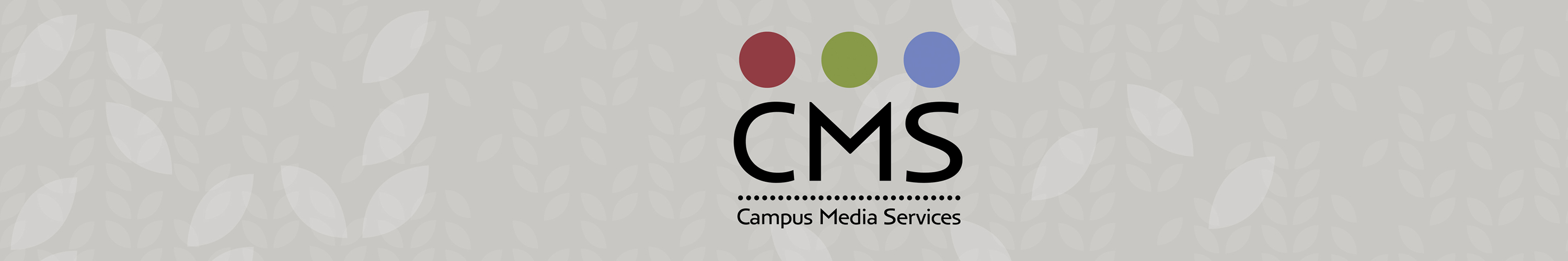 CMS logo banner with wheat motif background