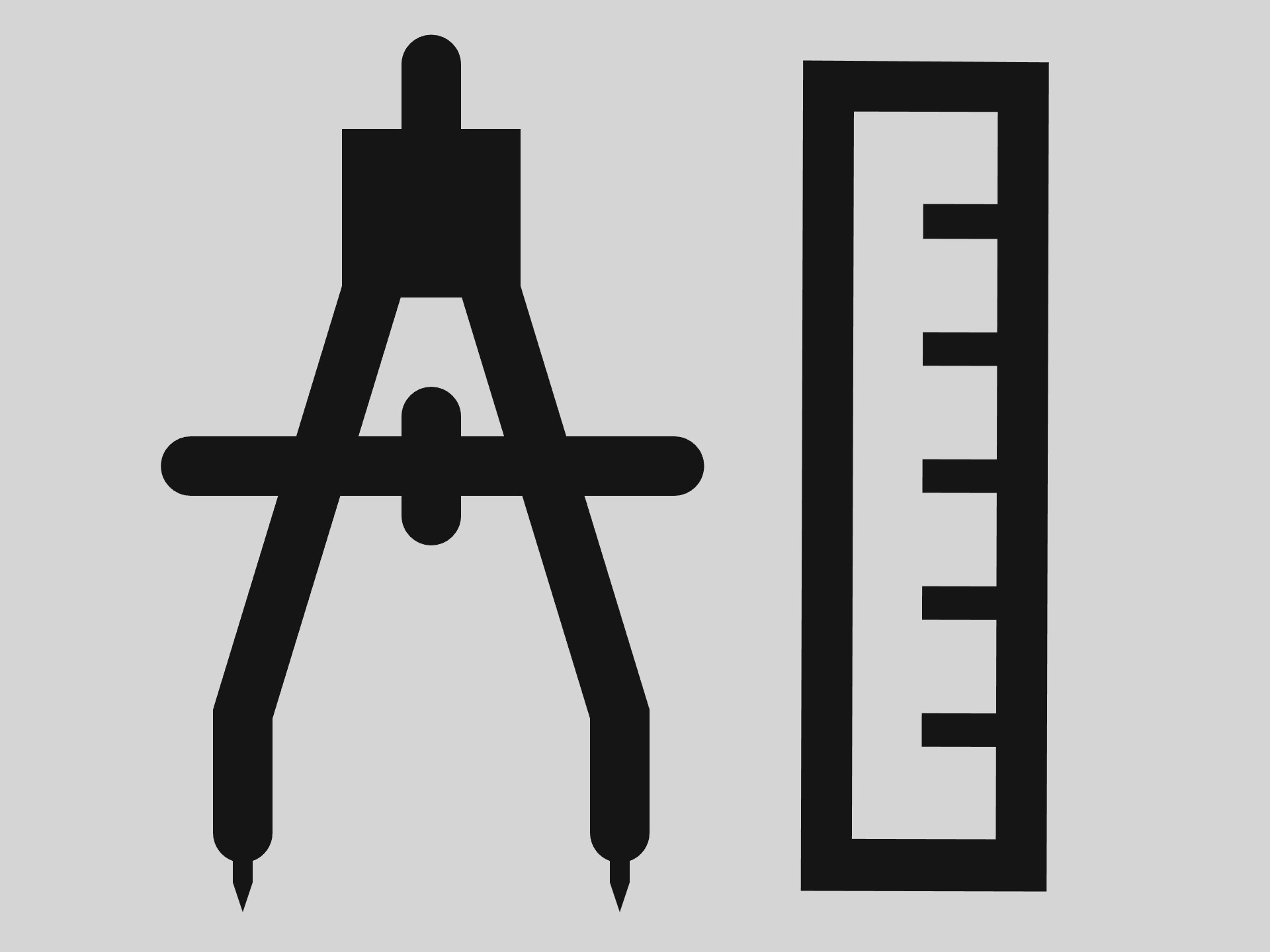 Icon of a compass and ruler