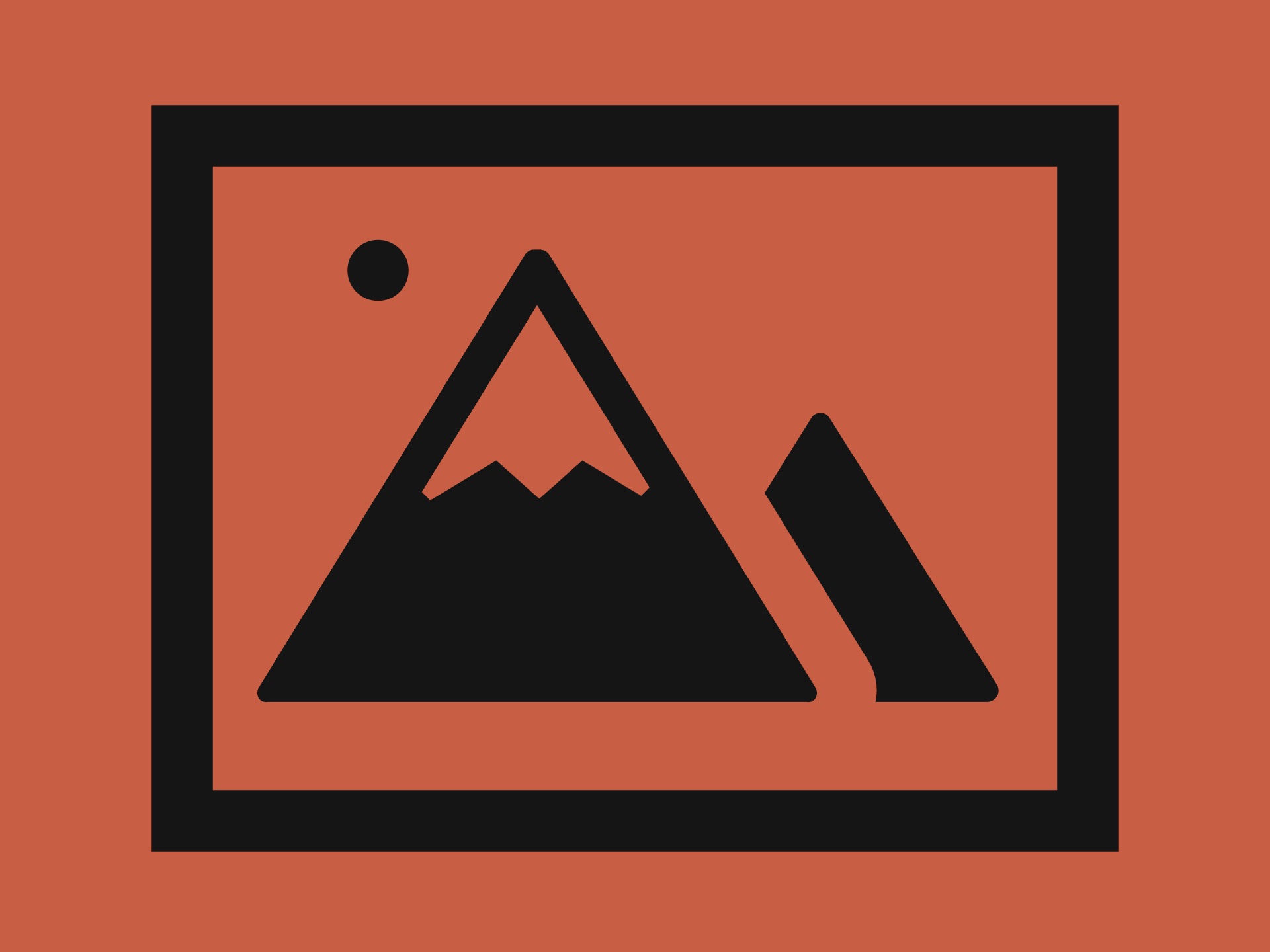 Icon of mountain landscape