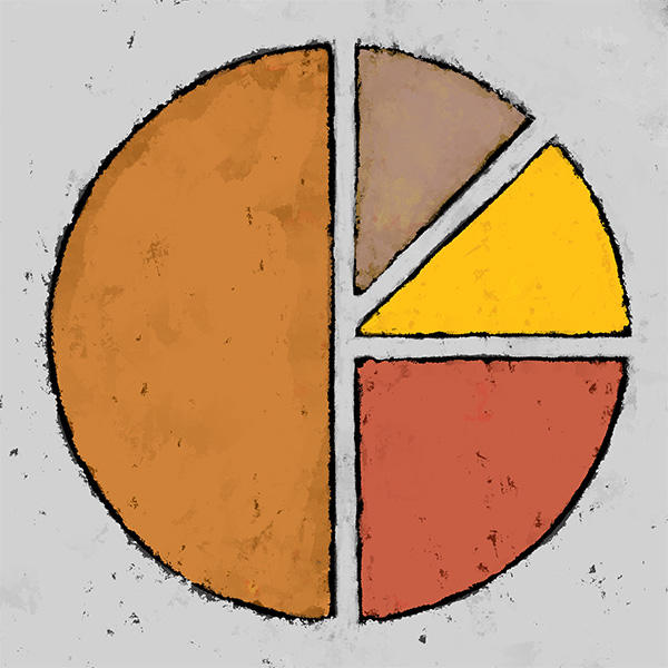 an illustration of a pie chart