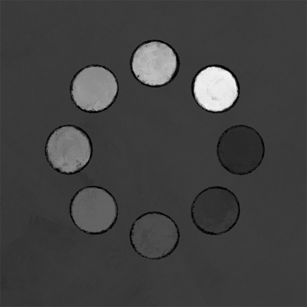 illustration of a circular pattern of dots