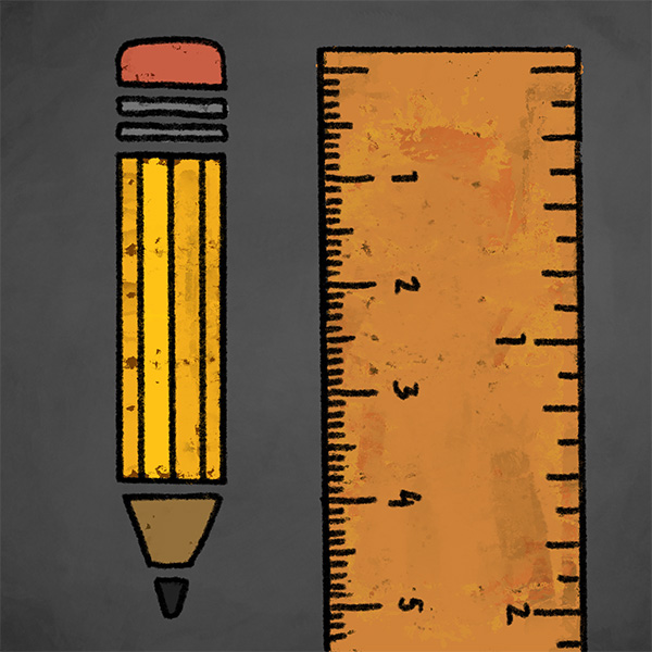illustration of a pencil and ruler