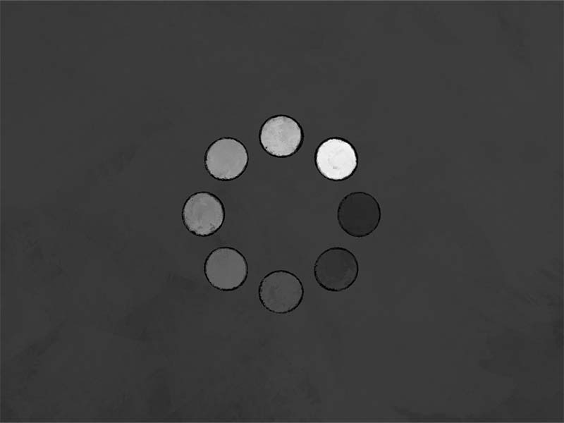 illustration of a circle of fading dots 