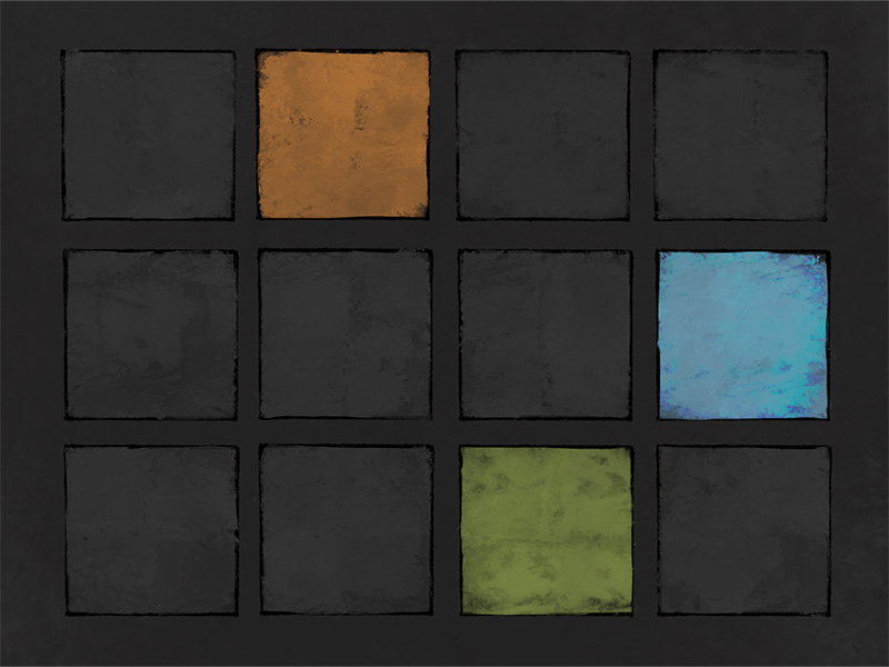 illustration of variety of color squares
