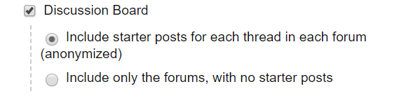 Copying Discussion Board