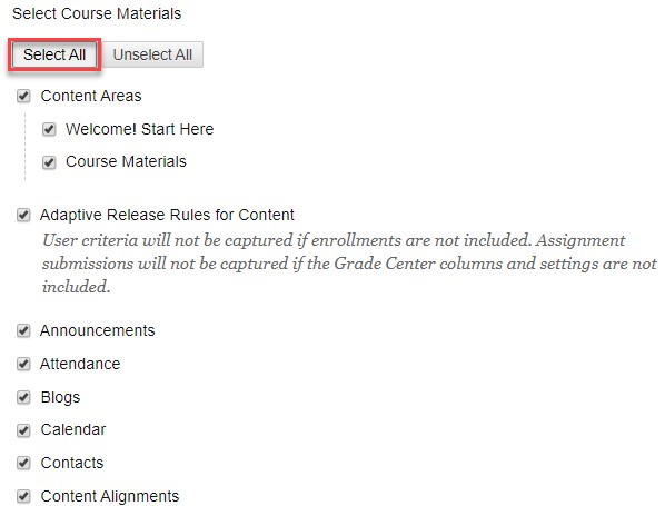 Selecting the contents to be copied