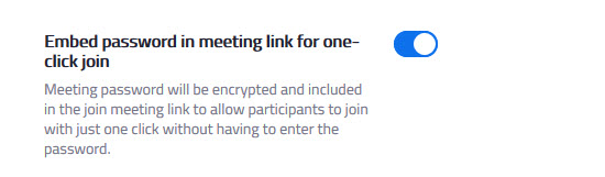 Embedding password in your zoom link