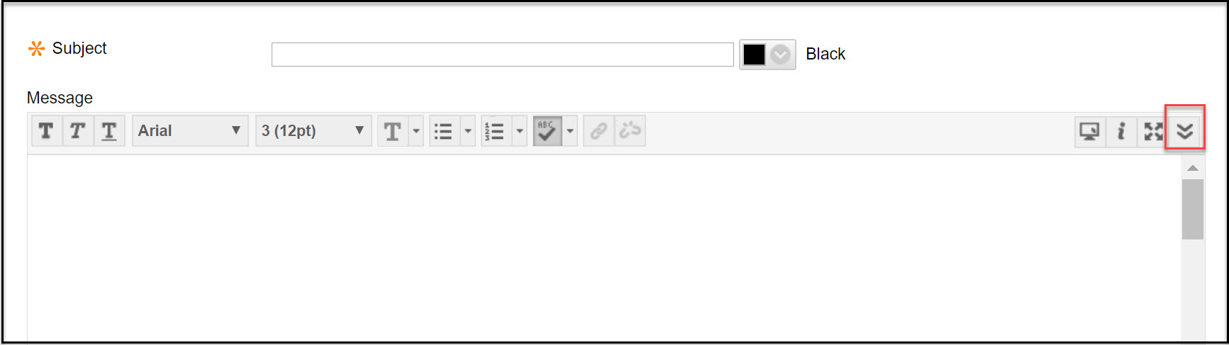 Expand text style options