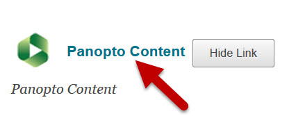 Panopto Content Button