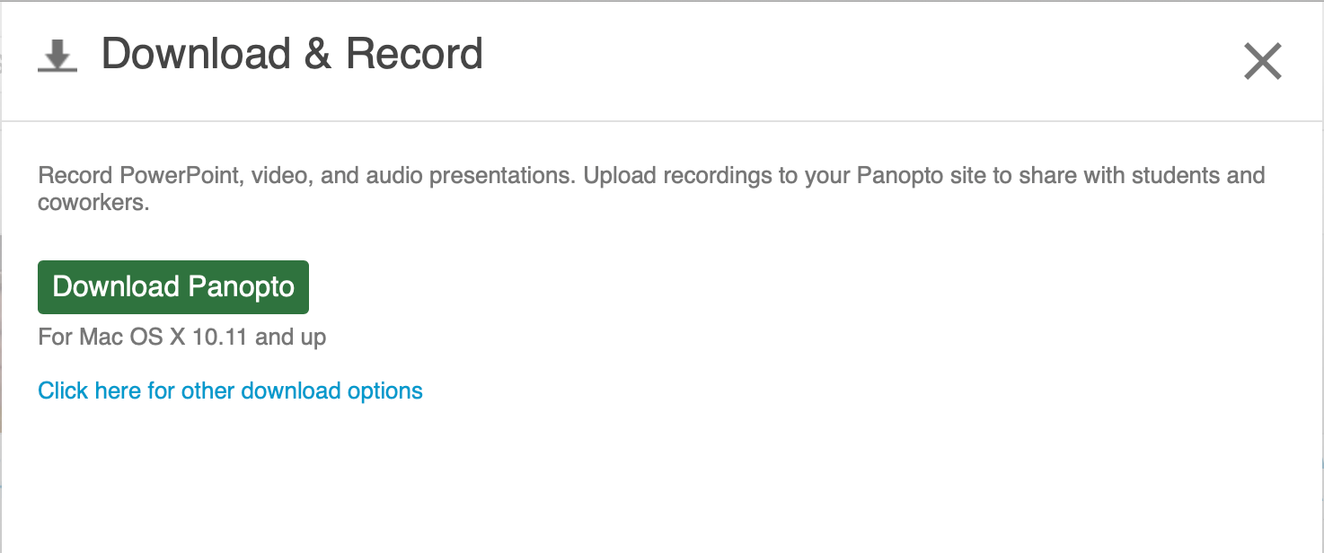 Download Panopto (Mac)