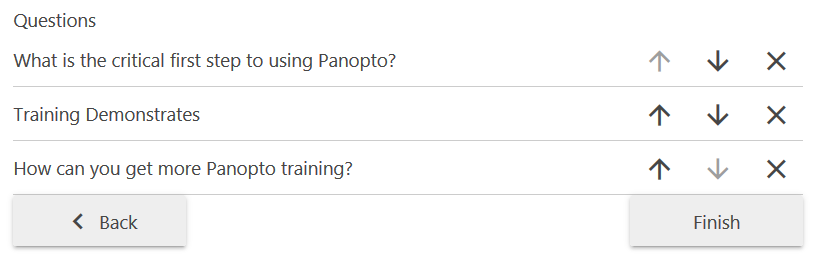 Rearrange question order