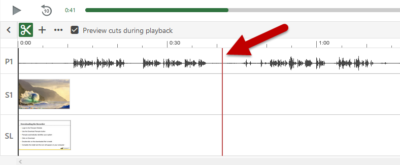 Panopto video timeline