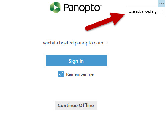 Use Advanced Sign-In