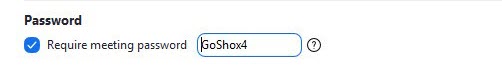Schedule Zoom Meeting Password