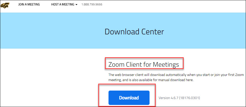 image of Zoom download button 
