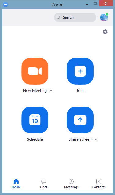 Zoom Application Window