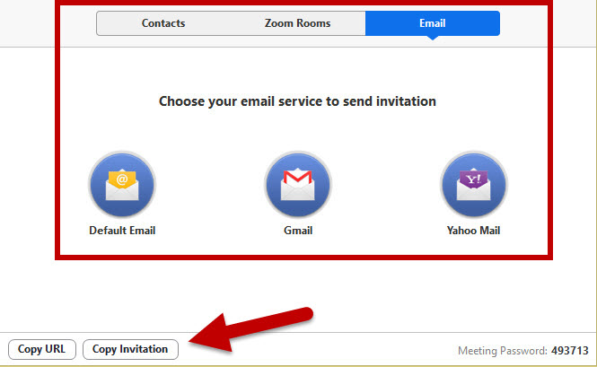 Send Zoom Meeting Invite