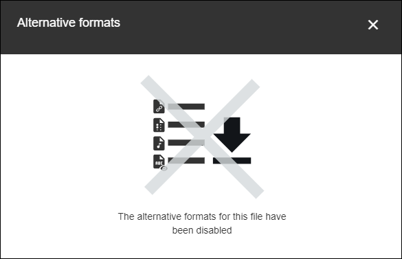 Alternate Versions are not enabled for this file window