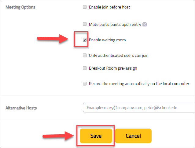 Uncheck enable