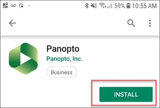 panopto download icon on android