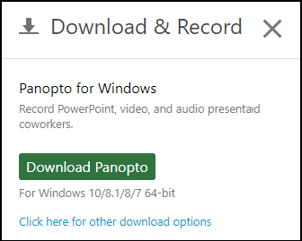 download panopto button