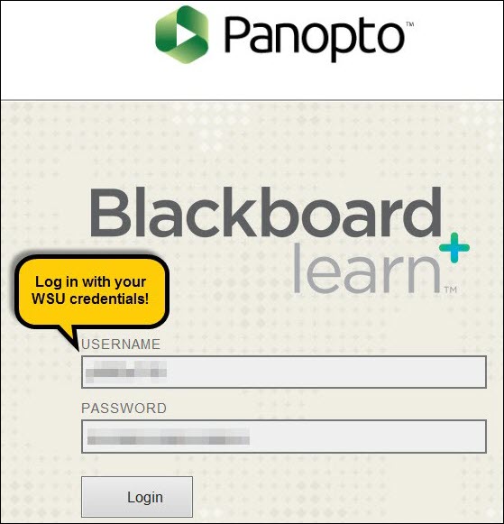 blackboard panopto sign-in screen