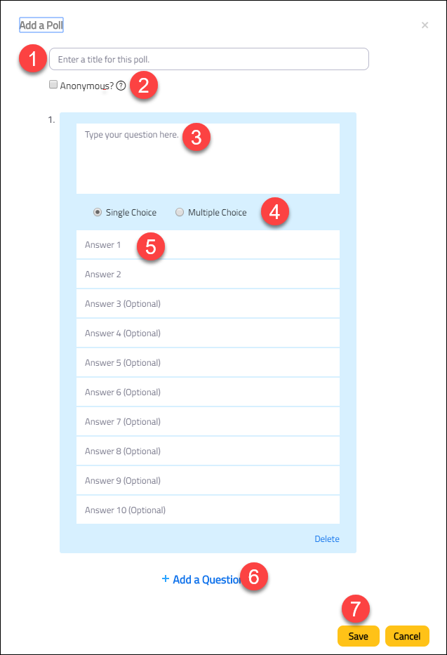 add a poll settings