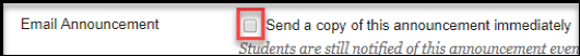 Email Announcement example. 