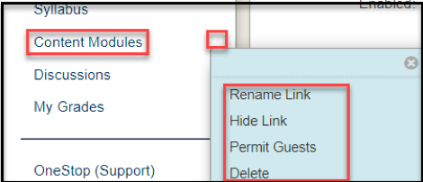 Hide Link/Show Link example. 