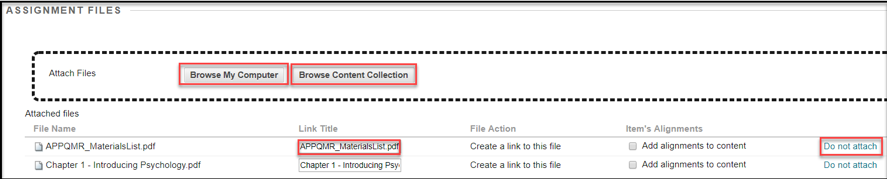 Do Not Attach example. 