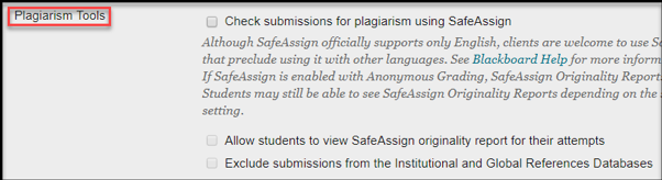 Plagiarism Tools example. 