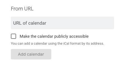 Add Calendar