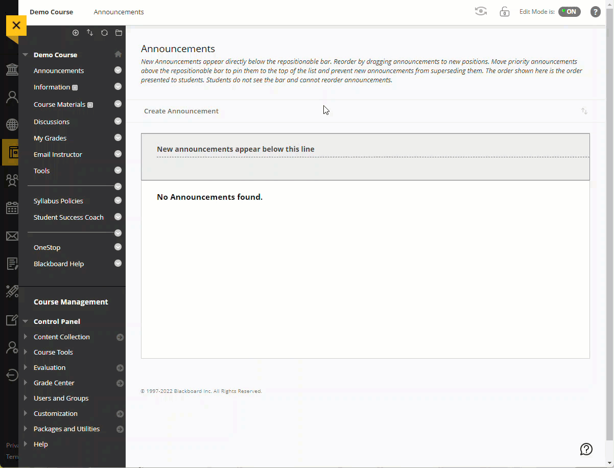 Click the padlock button to make course unavailable