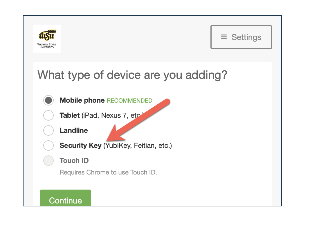 Add security key