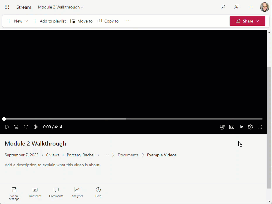 OneDrive gif of copying embed code