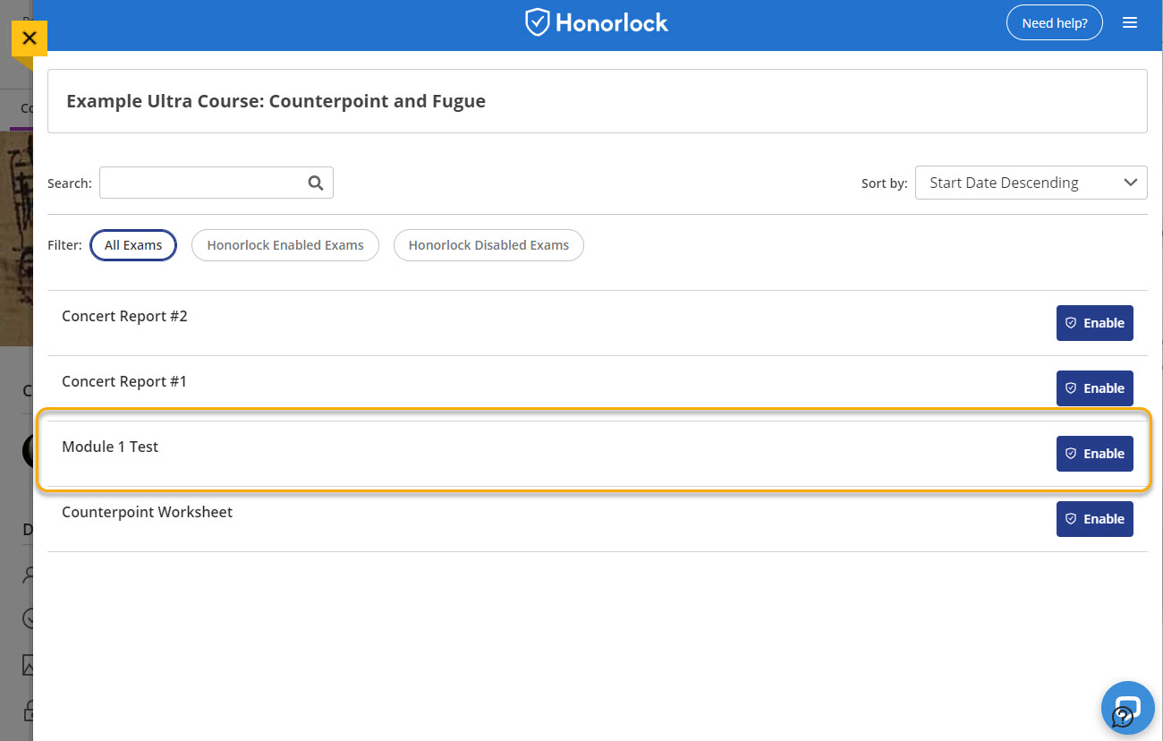 Honorlock Screenshot