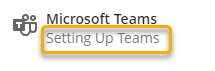 Screenshot of "setting up teams" in Blackboard Ultra