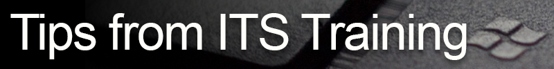 Tips from ITS Training banner