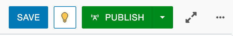 Screenshot showing the Save and Publish buttons as well as the "page checked out" indicator. Once the Image Description has been changed, select Save to save the change, and then publish the page to have the change present on the live version of the webpage. 