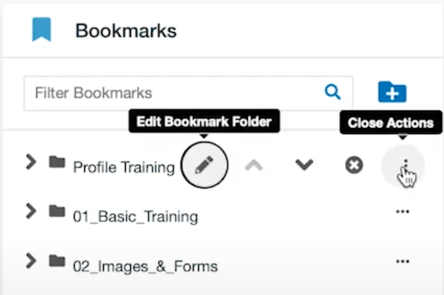 Screenshot of the More Actions icon open, revealing expanded menu options. 