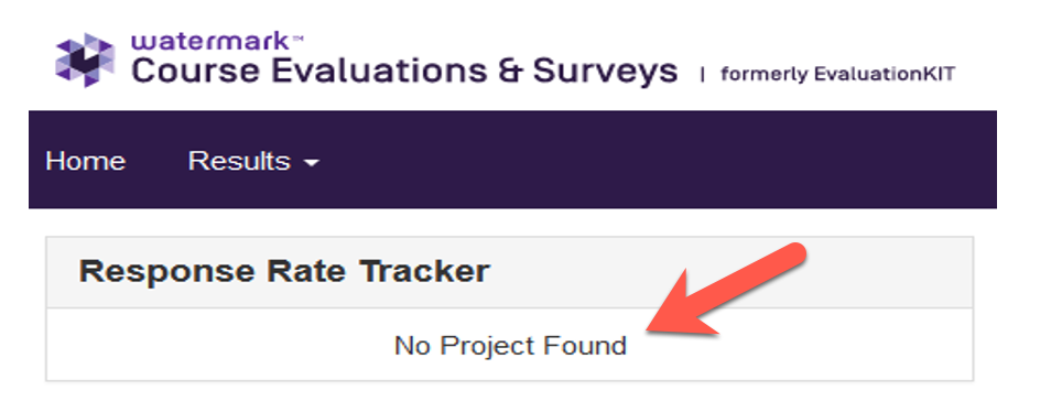 No Project Found