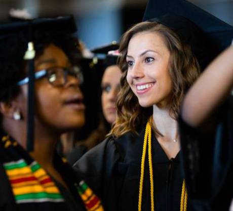 Photo of students at commencement